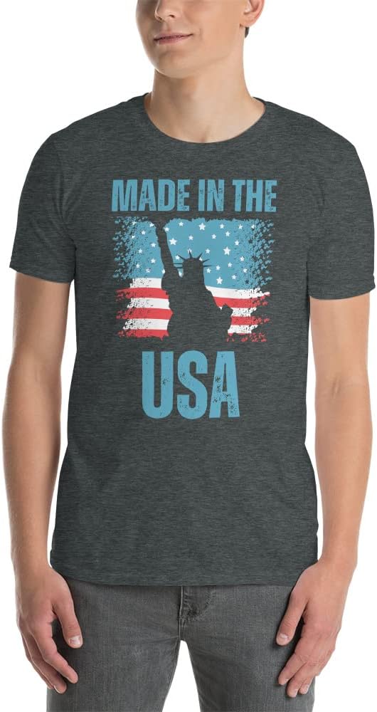 4th of July Made in The USA Men\u2019s Women's Short Sleeve Graphic - Image 11