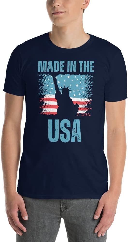 4th of July Made in The USA Men\u2019s Women's Short Sleeve Graphic - Image 10