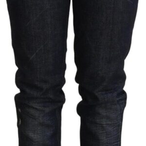 Acht Elegant Low Waist Skinny Dark Blue Women's Jeans