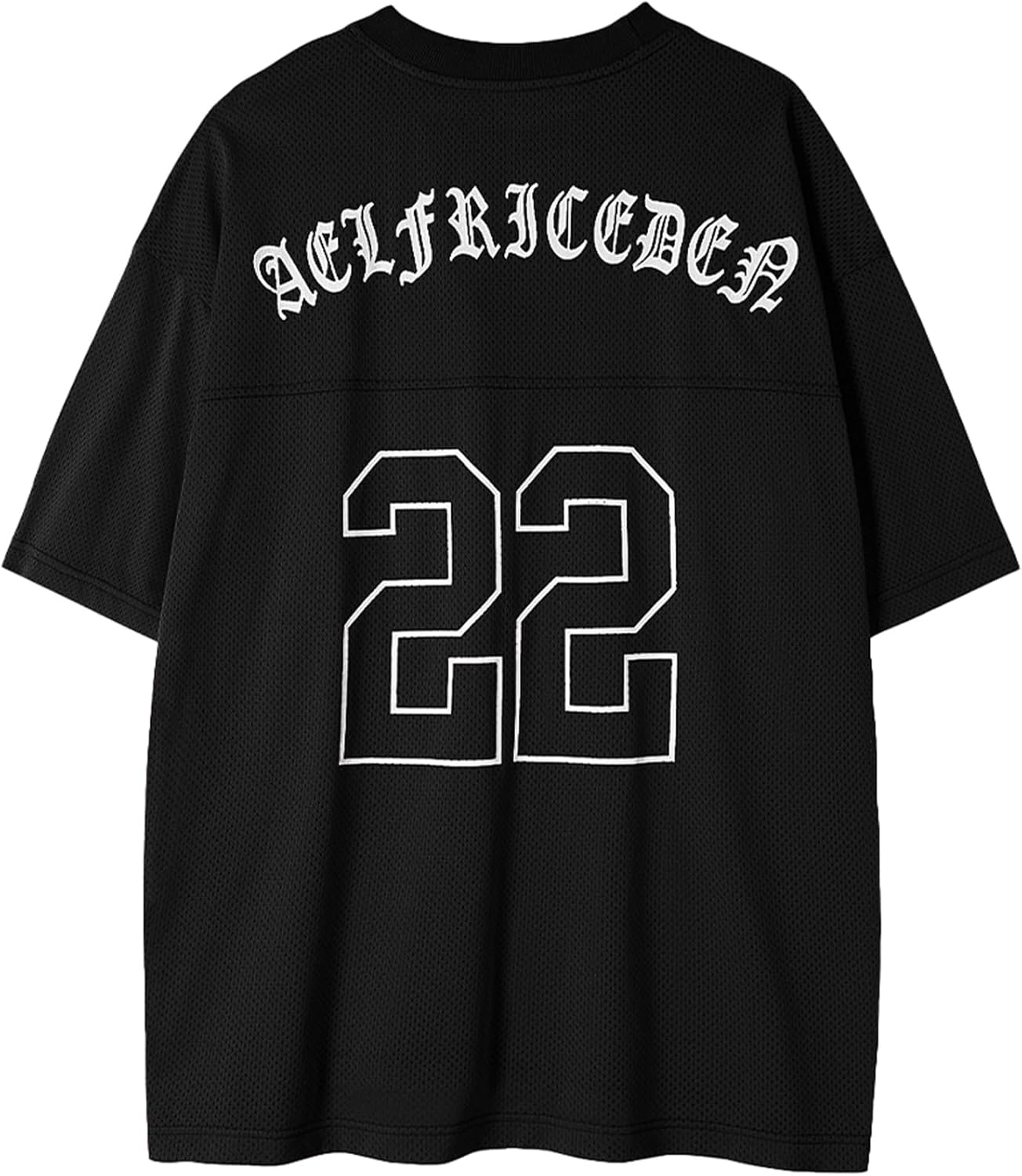 Aelfric Eden Mens Jersey Shirts Mesh Print Number Unisex Oversized Graphic Tees Short Sleeve Casual T Shirt Y2k Tops
