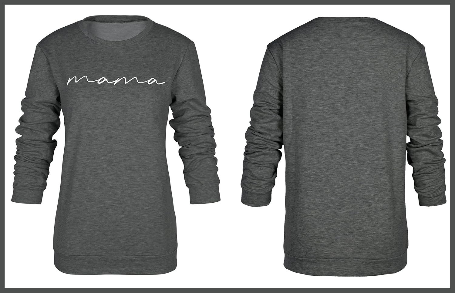 ASTANFY Womens Crewneck Sweatshirt Mama Letter Print Long Sleeve Loose Fashion Pullover Top - Image 5