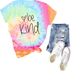 Be Kind Shirt Women Kindness Teacher Shirts Cute Graphic Tee Inspirational Blessed Short Sleeve Tops