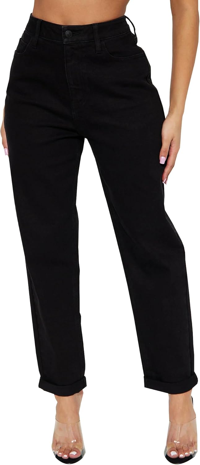 BessCops Women's Boyfriend Jeans Stretchy Ripped Distressed Denim Mom Jean Pants - Image 7