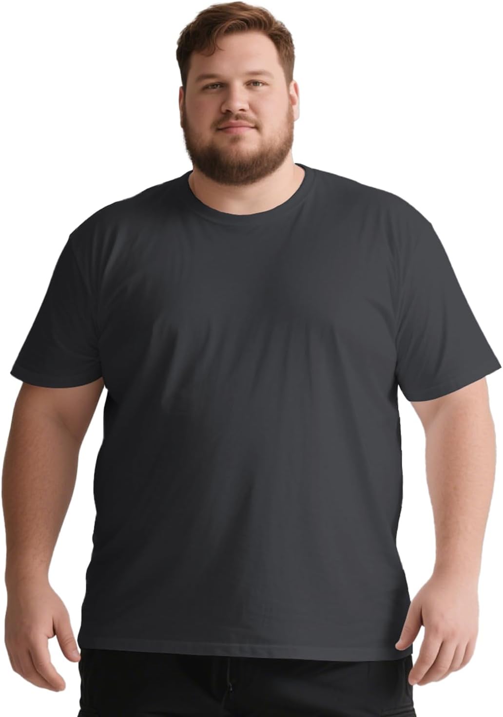 Big and Tall T Shirts for Men, Oversize Cotton Crew Neck T-Shirts, Short Sleeve Pullover Casual Loose Basic Tee Tops 4XL-8XL - Image 5