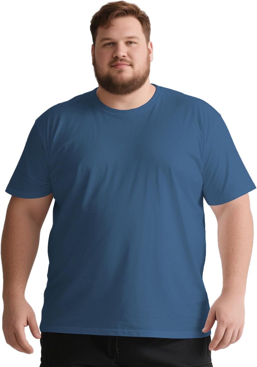 Big and Tall T Shirts for Men, Oversize Cotton Crew Neck T-Shirts, Short Sleeve Pullover Casual Loose Basic Tee Tops 4XL-8XL - Image 12