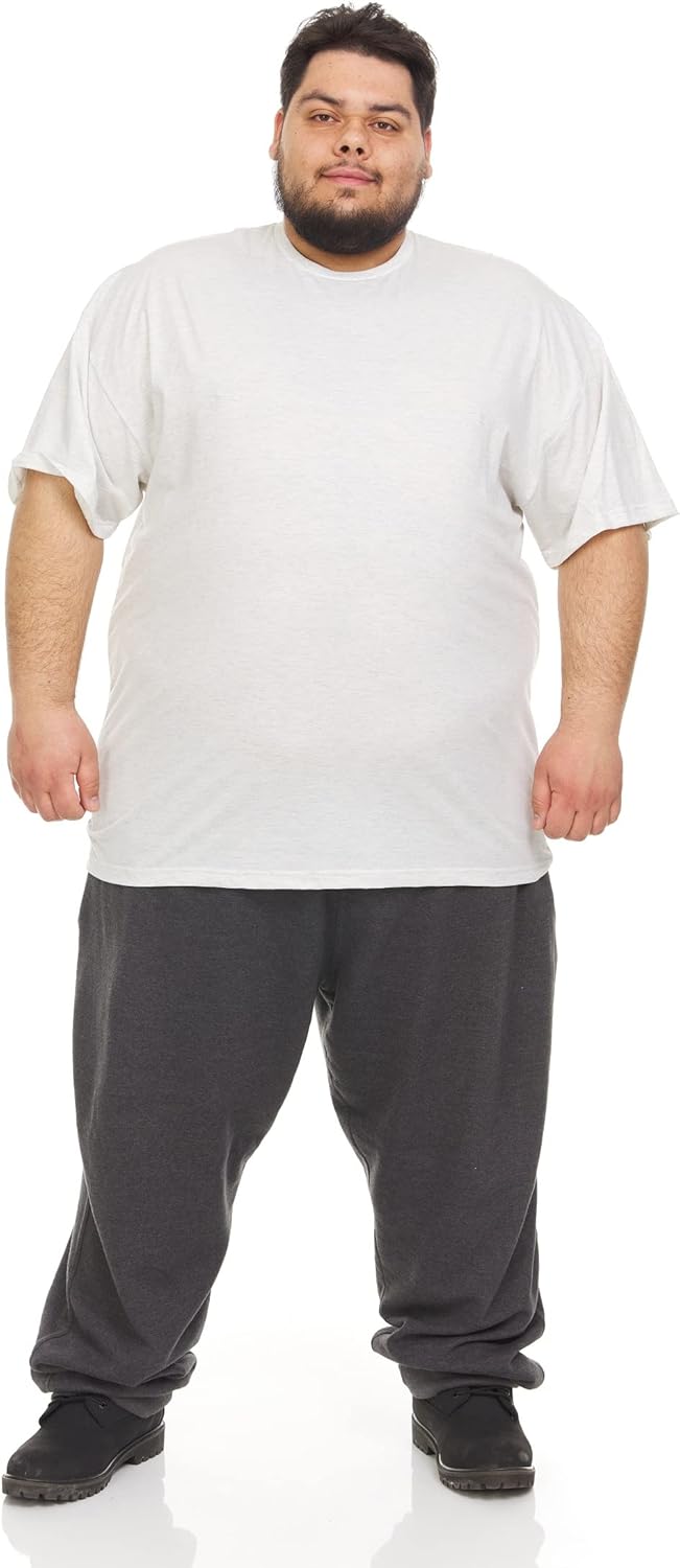 BILLIONHATS T-Shirts - Size 7X - Plus Size Men's Solid Colors Cotton T-Shirts Short Sleeve Lightweight Big Tall Tees, Bulk - Image 6