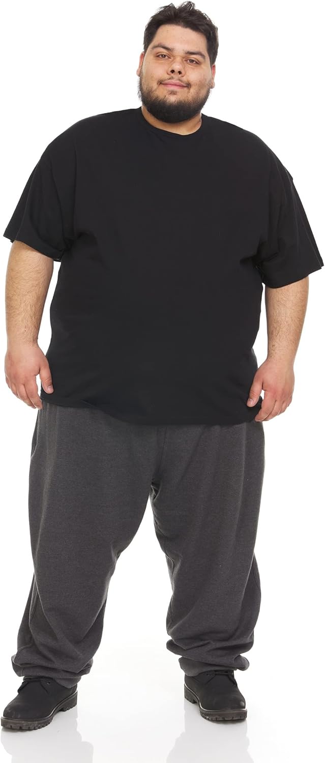BILLIONHATS T-Shirts - Size 7X - Plus Size Men's Solid Colors Cotton T-Shirts Short Sleeve Lightweight Big Tall Tees, Bulk - Image 4