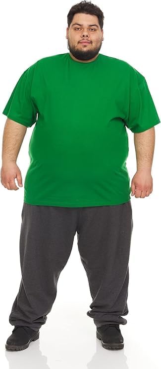 BILLIONHATS T-Shirts - Size 7X - Plus Size Men's Solid Colors Cotton T-Shirts Short Sleeve Lightweight Big Tall Tees, Bulk - Image 7