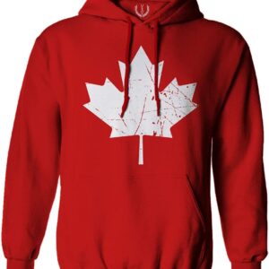 Canada Flag Maple Leaf Canadian Pride Retro Vintage Style Hoodie