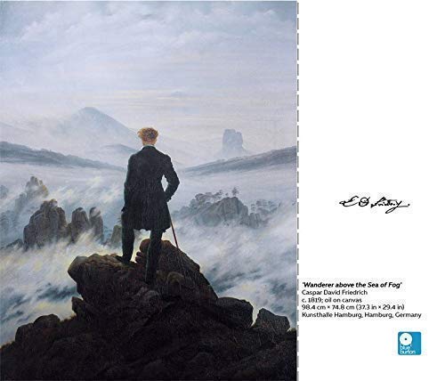 Caspar David Friedrich The Wanderer Above The Sea T-Shirt, Canvas Art Print Tee, 100% Cotton Tee for Men and Women - Image 6