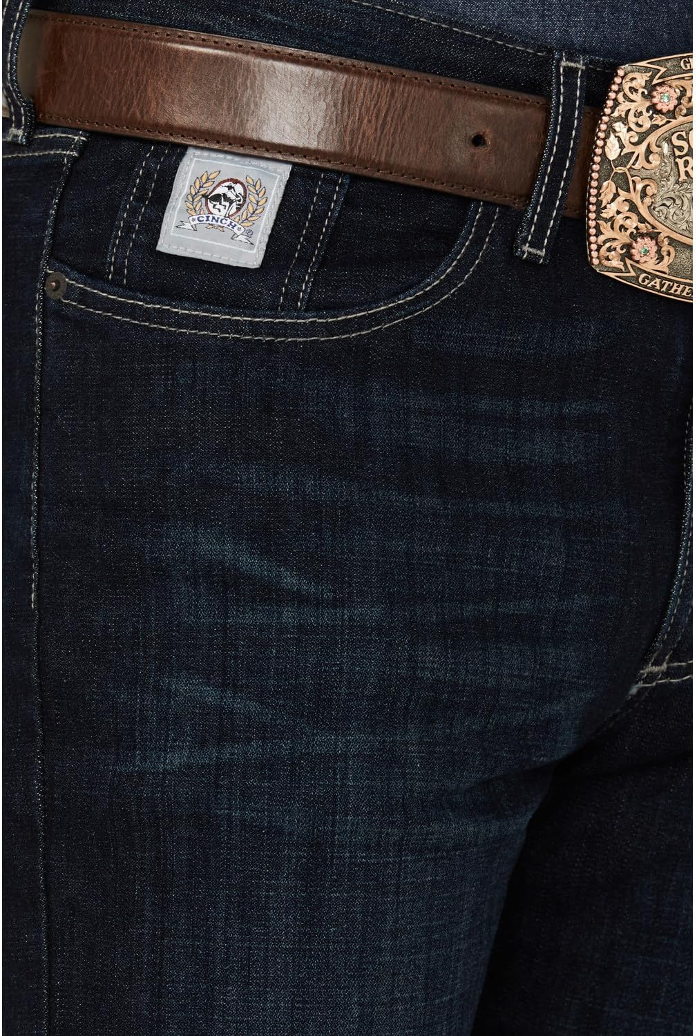 Cinch Men's Silver Label Dark Wash Jeans Denim 38x38 - Image 3