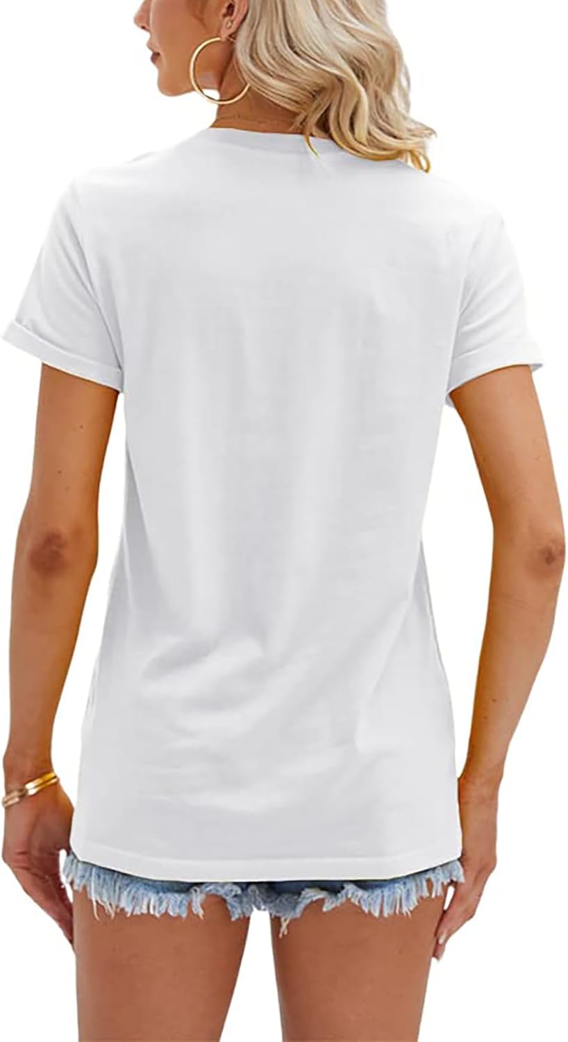 COMBEME 3 Pack Womens Graphic Tees Short Sleeve Crew Neck Sunflower Print T Shirts Loose Cute Summer Tops - Image 6