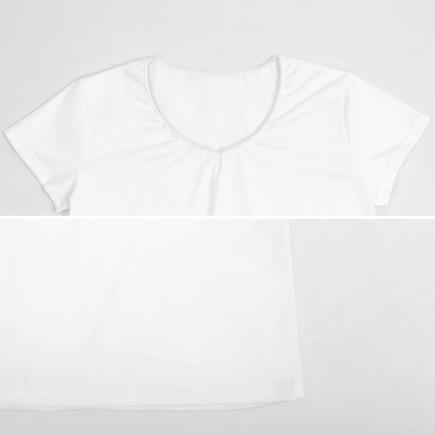 Cranes Chrysanthemum Print Womens V Neck Short Sleeve T Shirts Summer Tops Tees Fashion Outfits Clothes - Image 5