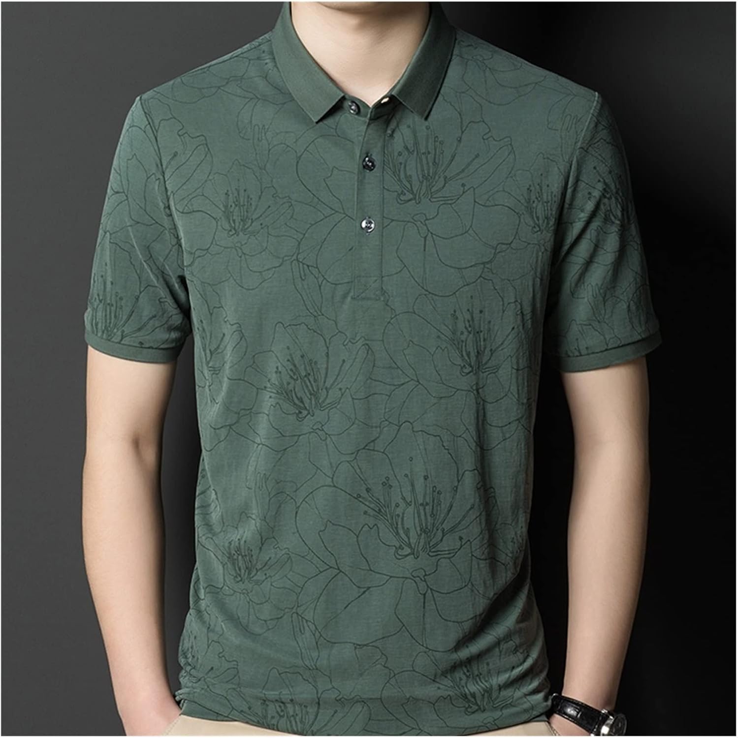 DUYHBAWRS Shirts T-Shirts Men's Shirt Printed Short Sleeve Casual Men's T-Shirt Simple Men's T-Shirt 3XL Size(Mcode)