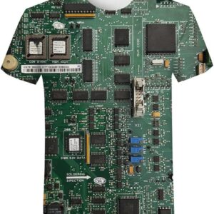 ERTXGBA Circuit Board 3D Printed T Shirt Men Casual Short Sleeve Streetwear Oversized