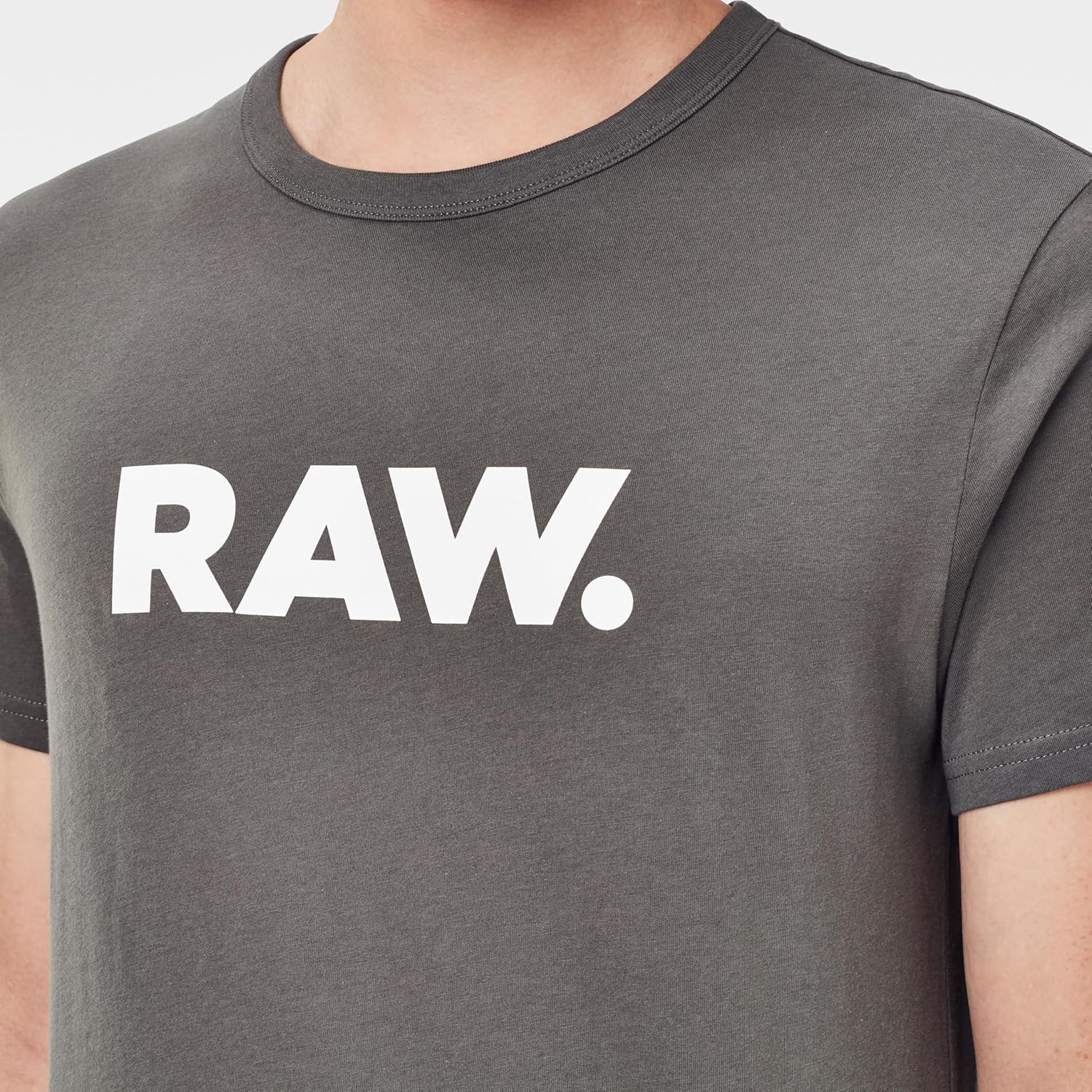 G-STAR Raw Men's Holorn Graphic Crew Neck Short Sleeve T-Shirt, RAW: Gs Grey, X-Large - Image 7
