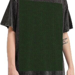 Green Floral Petals Pattern Print Men's Oversized Cotton Summer T-Shirts Vintage Tee Loose Fit Short Sleeve Casual Tshirts