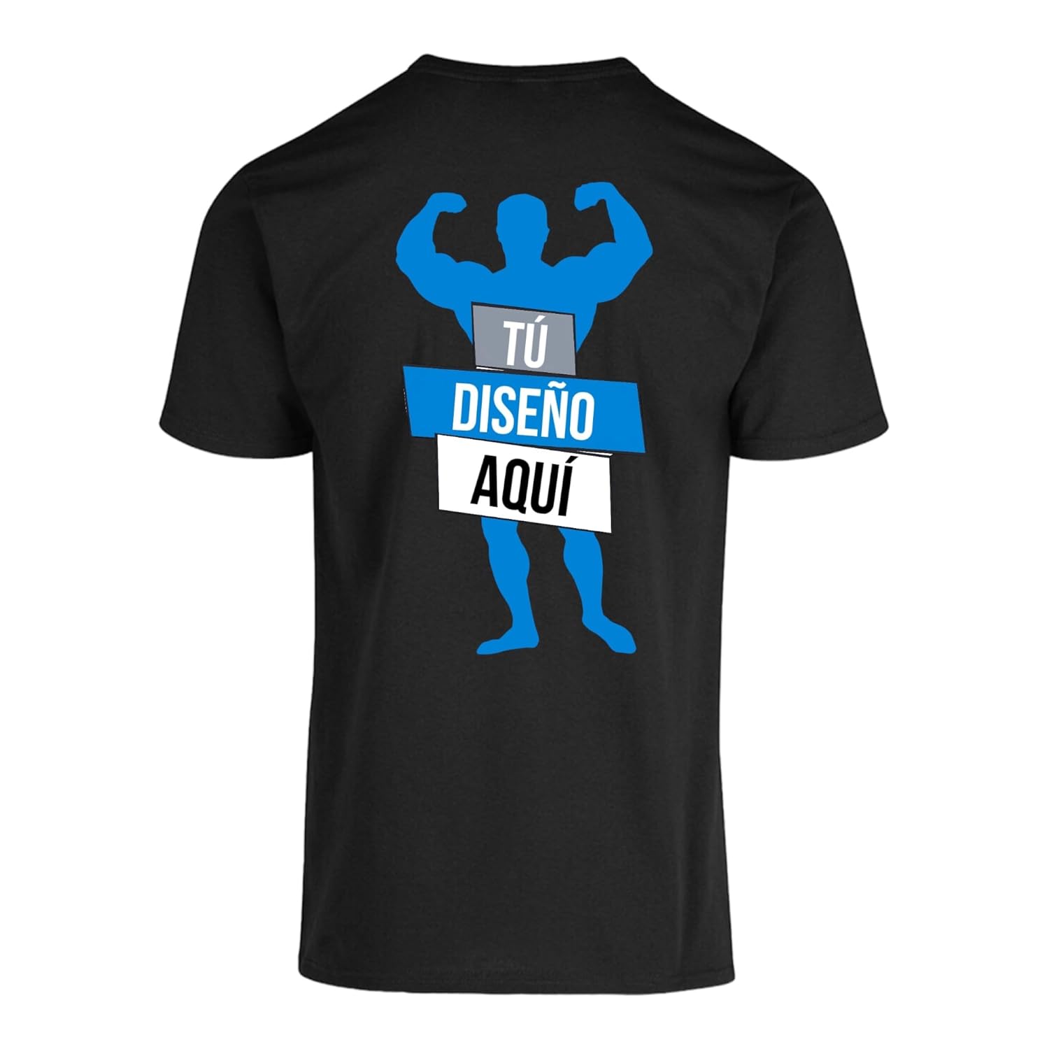 JOUSKA MX Personalized T-shirt Printed Your Own Design Sports Bodybuilding Gym Unisex Slim Fit for Training (Back) - Image 3