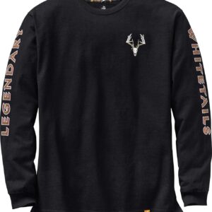 Legendary Whitetails Men's Long Sleeve T-Shirt Graphic Tee Preshrunk 100% Heavyweight Cotton