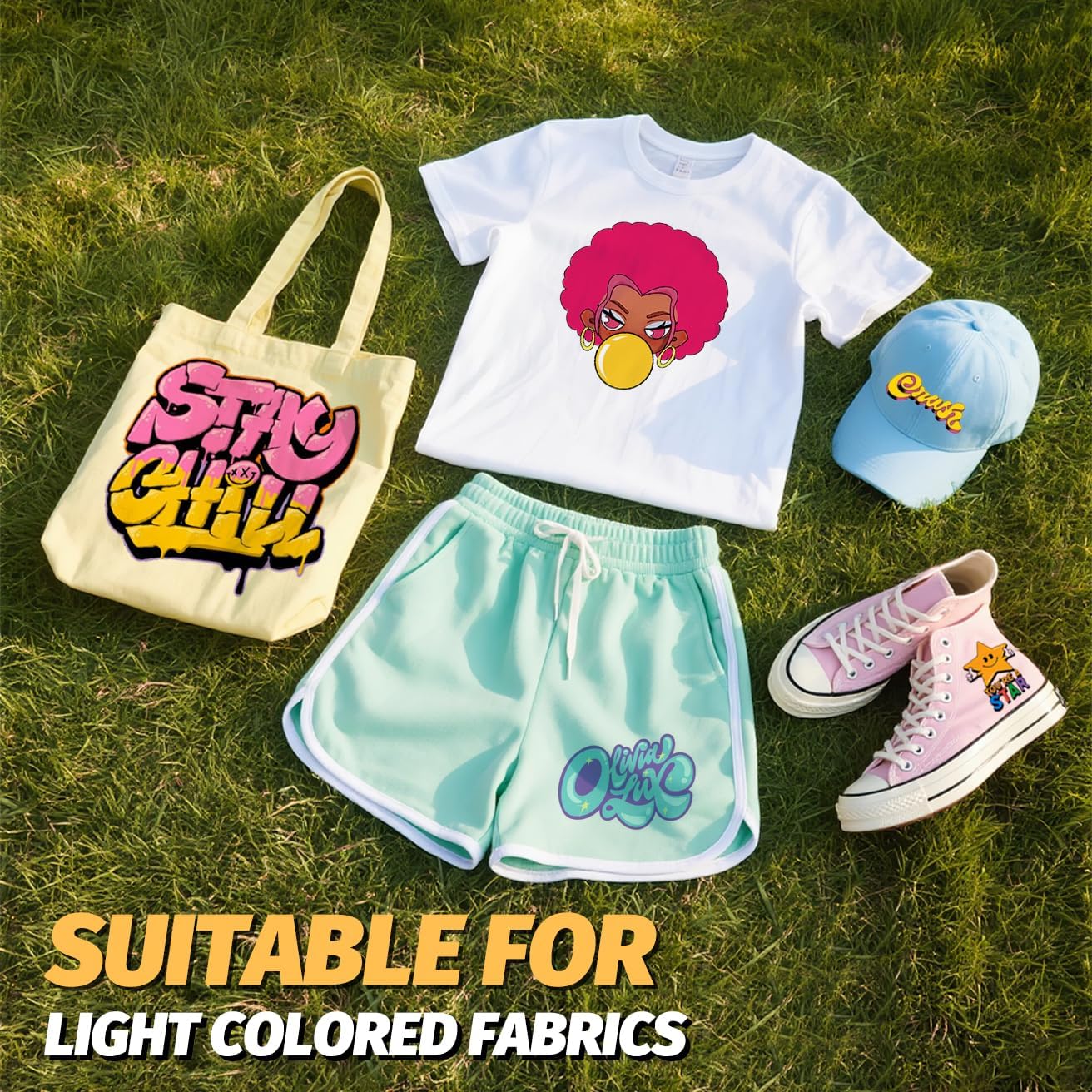 Lovein Pinkie Iron on Heat Transfer Paper for T Shirts (10 Sheets, 8.5x11'', Light Plus) Printable Heat Transfer Vinyl for Laserjet & Inkjet Printer Iron on Transfers Paper for Light Fabric (PK-L3-10) - Image 4