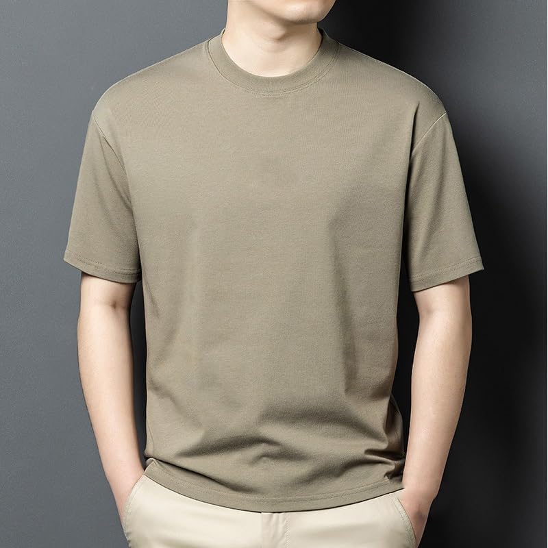 Men's Summer Short Sleeve T-Shirt Round Neck Loose Fit Letter Print Tee for Youth and Adults - Image 2