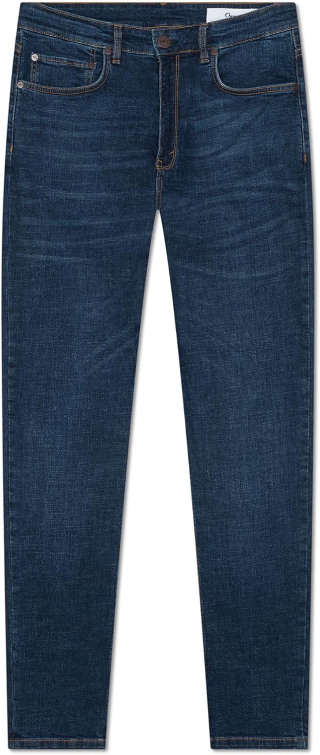 Organic Signatures Mens Jeans Stretch Denim Slim Fit Tapered Leg Soft Cotton - Image 5