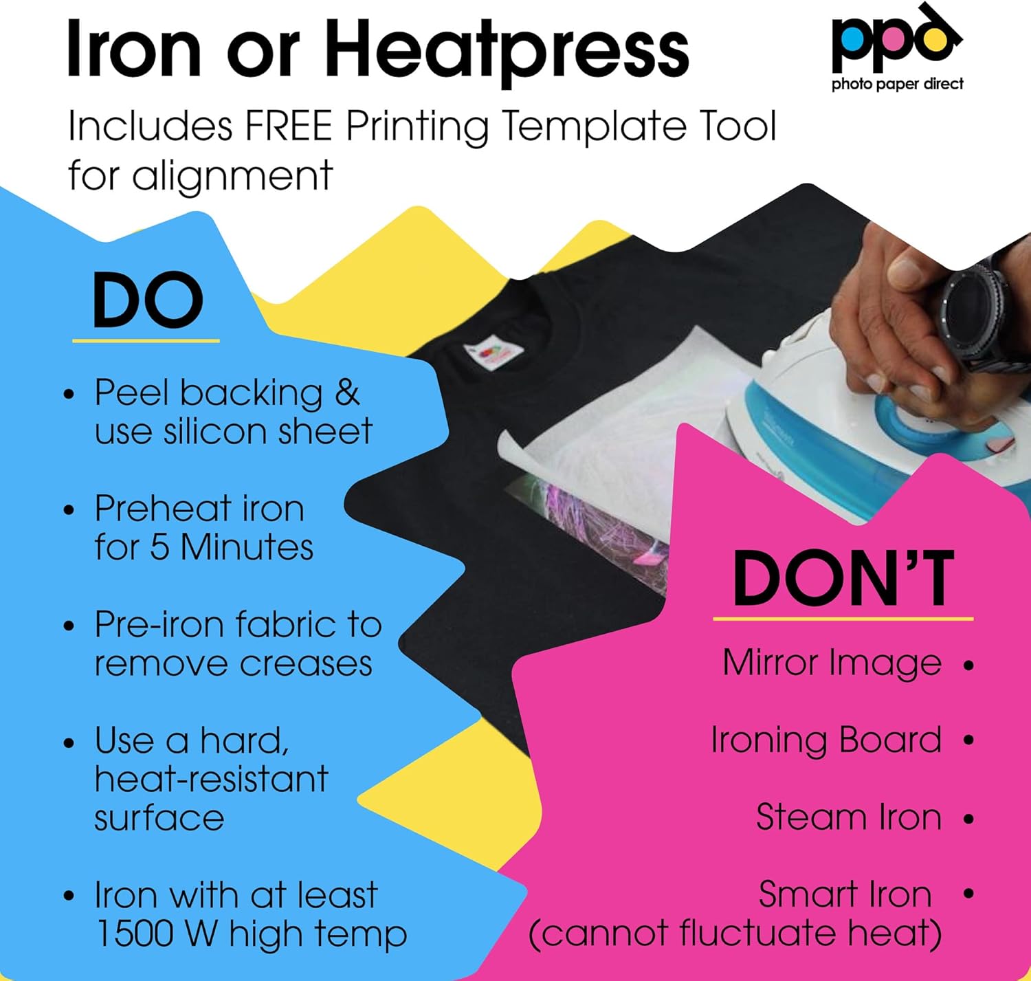 PPD 100 Sheets 8.5x11" - Inkjet Iron-on Heat Transfer Paper for Black & Dark Fabric and T-Shirts - Premium - PPD-4-100 - Image 6