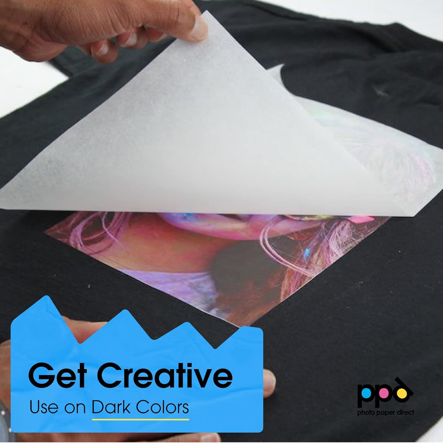 PPD 100 Sheets 8.5x11" - Inkjet Iron-on Heat Transfer Paper for Black & Dark Fabric and T-Shirts - Premium - PPD-4-100 - Image 8