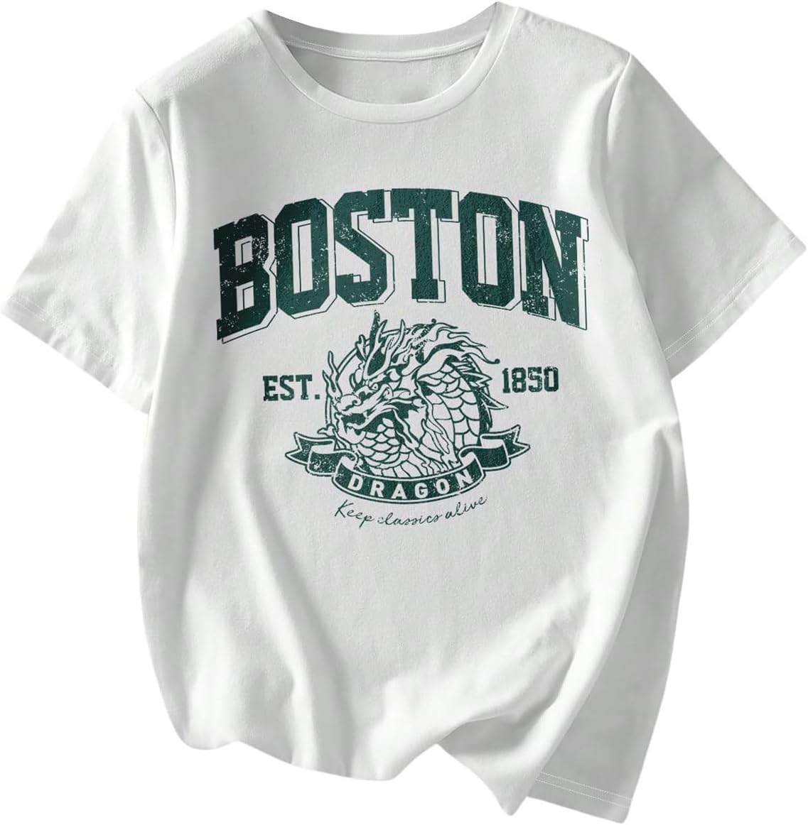 RoseSeek Women's Graphic Letter Tee Crew Neck Drop Shoulder Trendy Summer T Shirt Short Sleeve Vintage Car Print Top - Image 42