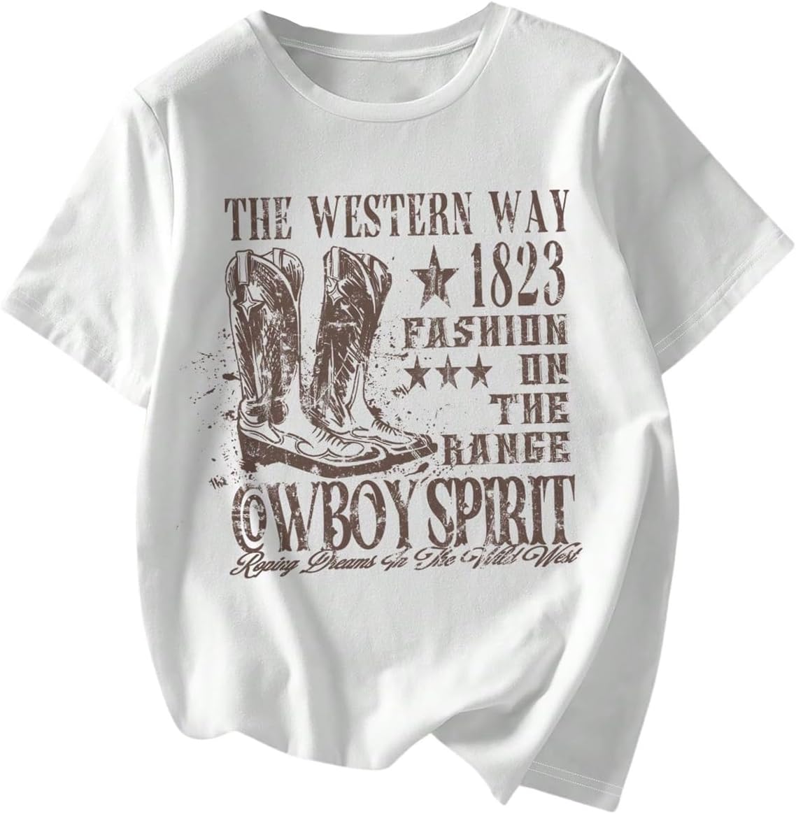 RoseSeek Women's Graphic Letter Tee Crew Neck Drop Shoulder Trendy Summer T Shirt Short Sleeve Vintage Car Print Top - Image 23