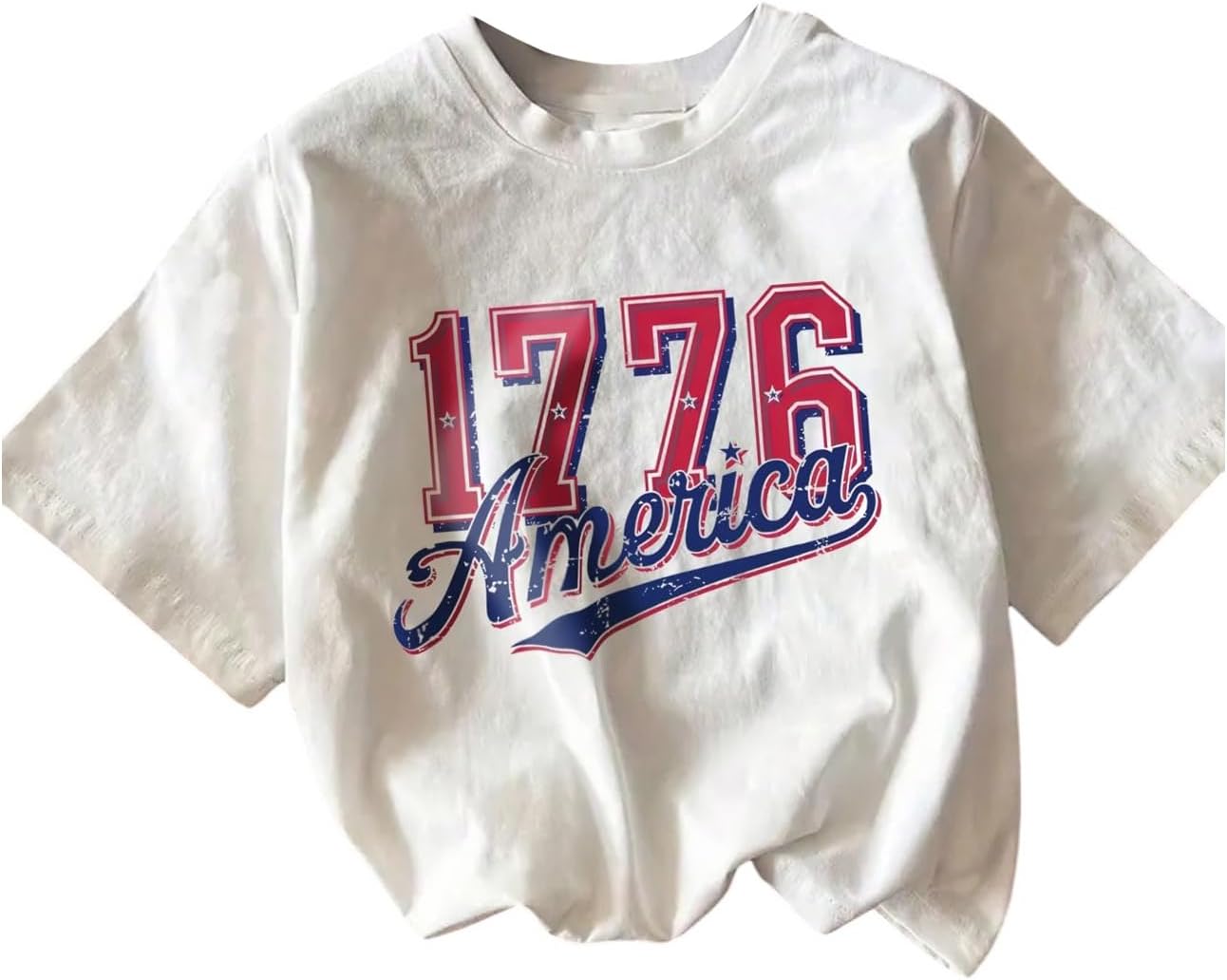 RoseSeek Women's Graphic Letter Tee Crew Neck Drop Shoulder Trendy Summer T Shirt Short Sleeve Vintage Car Print Top