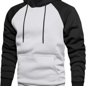 TOLOER Pullover Hoodie Men Blend Fleece Long Sleeve Sweatshirt with Kangaroo Pockets