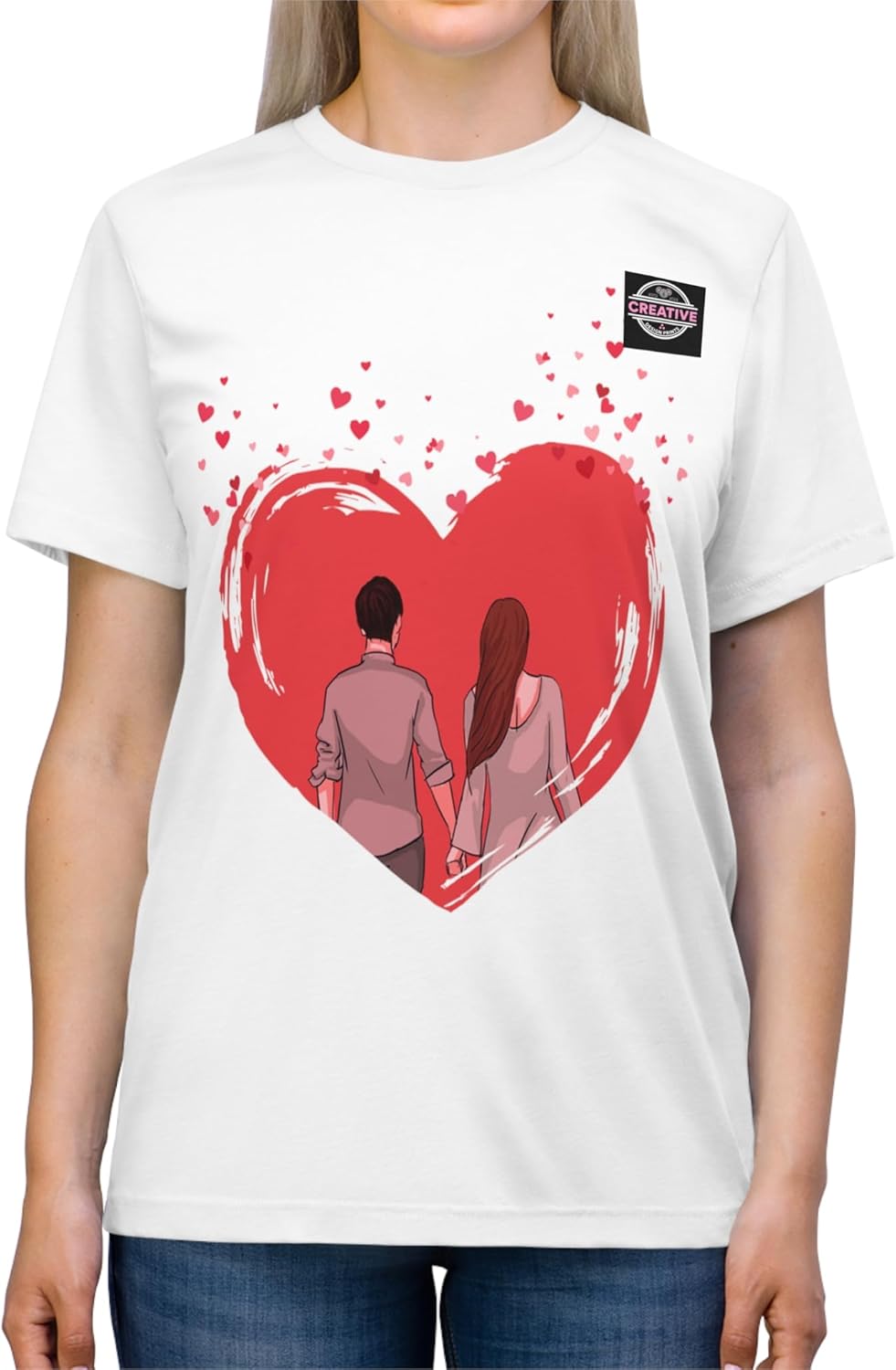 Unisex Valentine T-Shirt, Valentine Boy and Girl T-Shirt, Casual Valentine T-Shirt, Heart Graphic T-Shirt, Love Heart Shirt