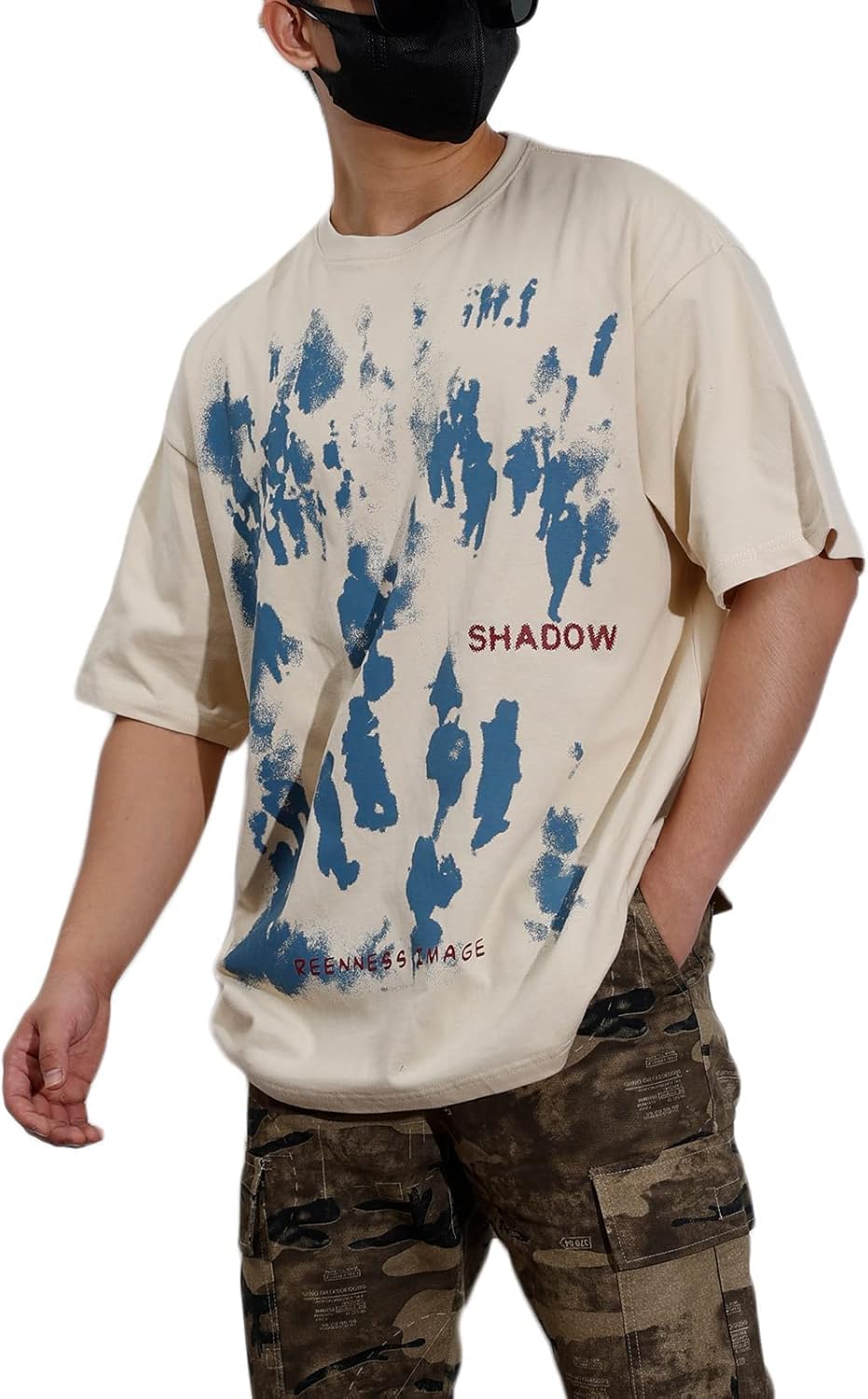 Vamtac Graphic Tees Men Vintage Oversized Y2K Graffiti Print Summer Short Sleeve Streetwear T Shirts for Women - Image 3