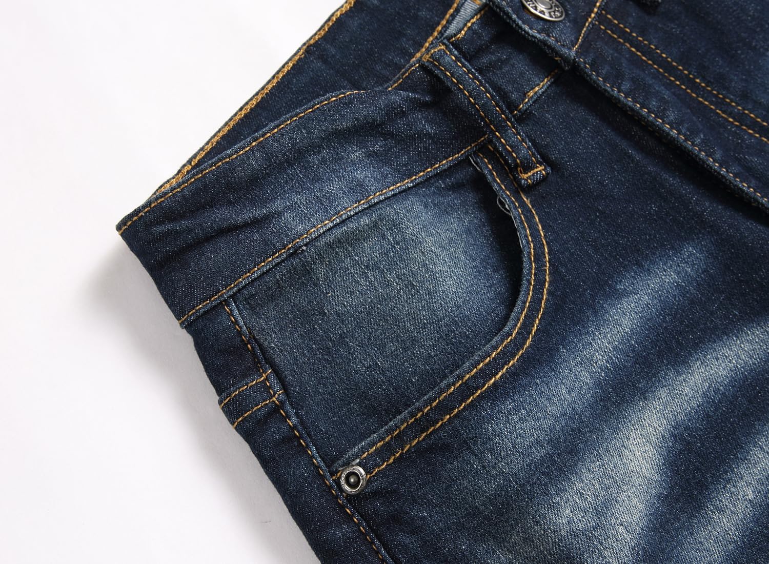 XIMXIMMTIAN Mens Slim Fit Jeans Stretch Ripped Biker Jeans for Men Fashion Straight Comfort Flex Waist Casual Denim Pants - Image 6