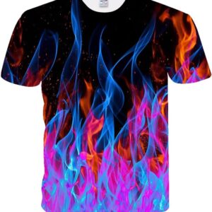 ZUIAI Casual T-Shirts 3D Printing Large Size Street Casual Loose Short Sleeve Streetwear Tops