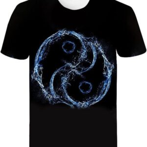 ZUIAI Men 3D Printed T Shirt Tee Round Collar Loose Casual T-Shirt Streetwear Breathable Short Sleeve